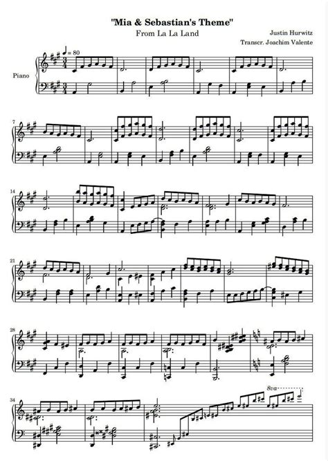 mia and sebastian's theme piano